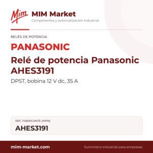 Relé de potencia Panasonic AHES3191 – DPST, bobina 12 V dc, 35 A