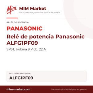 Relé de potencia Panasonic ALFG1PF09 – SPST, bobina 9 V dc, 22 A
