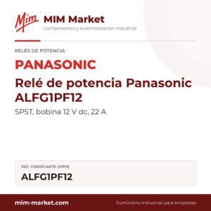 Relé de potencia Panasonic ALFG1PF12 – SPST, bobina 12 V dc, 22 A
