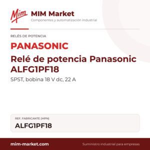 Relé de potencia Panasonic ALFG1PF18 – SPST, bobina 18 V dc, 22 A
