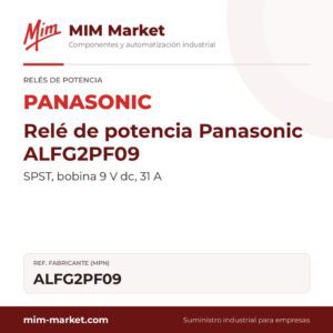 Relé de potencia Panasonic ALFG2PF09 – SPST, bobina 9 V dc, 31 A