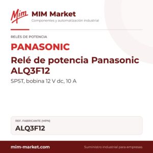 Relé de potencia Panasonic ALQ3F12 – SPST, bobina 12 V dc, 10 A