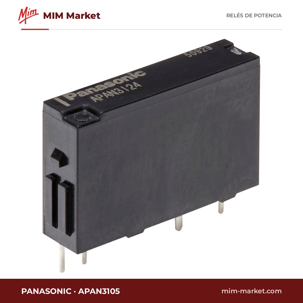 Relé de potencia Panasonic APAN3105 – SPST, bobina 5 V dc, 5 A