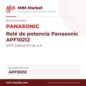 Relé de potencia Panasonic APF10212 – SPST, bobina 12 V dc, 6 A