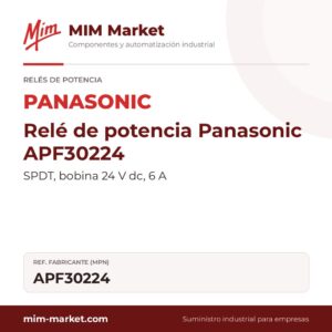 Relé de potencia Panasonic APF30224 – SPDT, bobina 24 V dc, 6 A