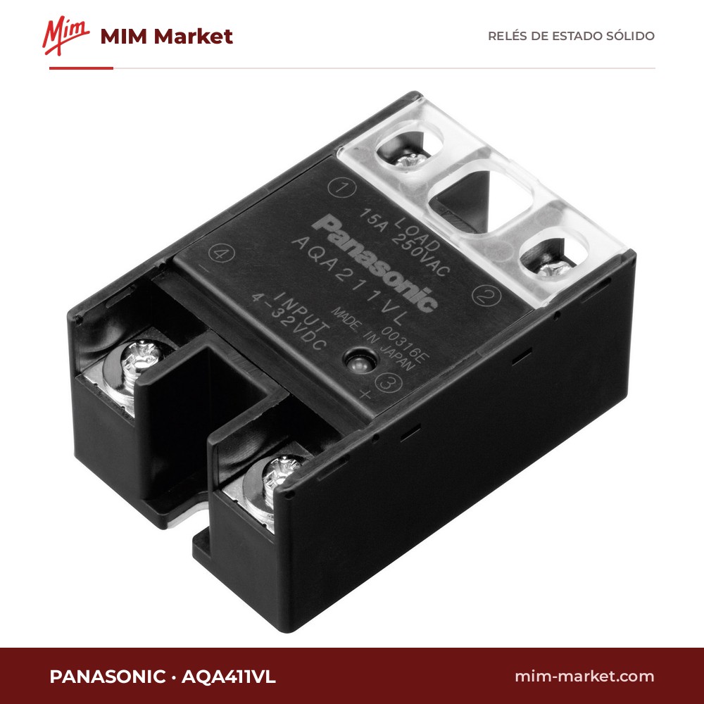 Relé de estado sólido Panasonic AQA411VL – 25 A