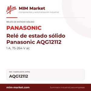 Relé de estado sólido Panasonic AQG12112 – 1 A, 75-264 V ac