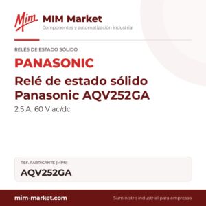 Relé de estado sólido Panasonic AQV252GA – 2.5 A, 60 V ac/dc