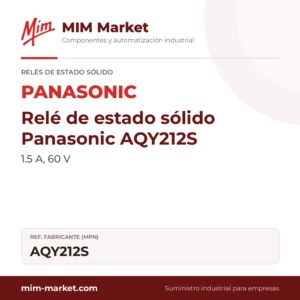 Relé de estado sólido Panasonic AQY212S – 1.5 A, 60 V