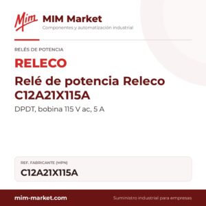 Relé de potencia Releco C12A21X115A – DPDT, bobina 115 V ac, 5 A
