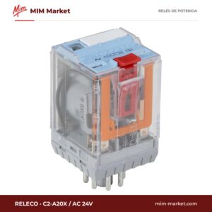 Relé de potencia Releco C2-A20X / AC 24V – DPDT, bobina 24 V ac, 10 A