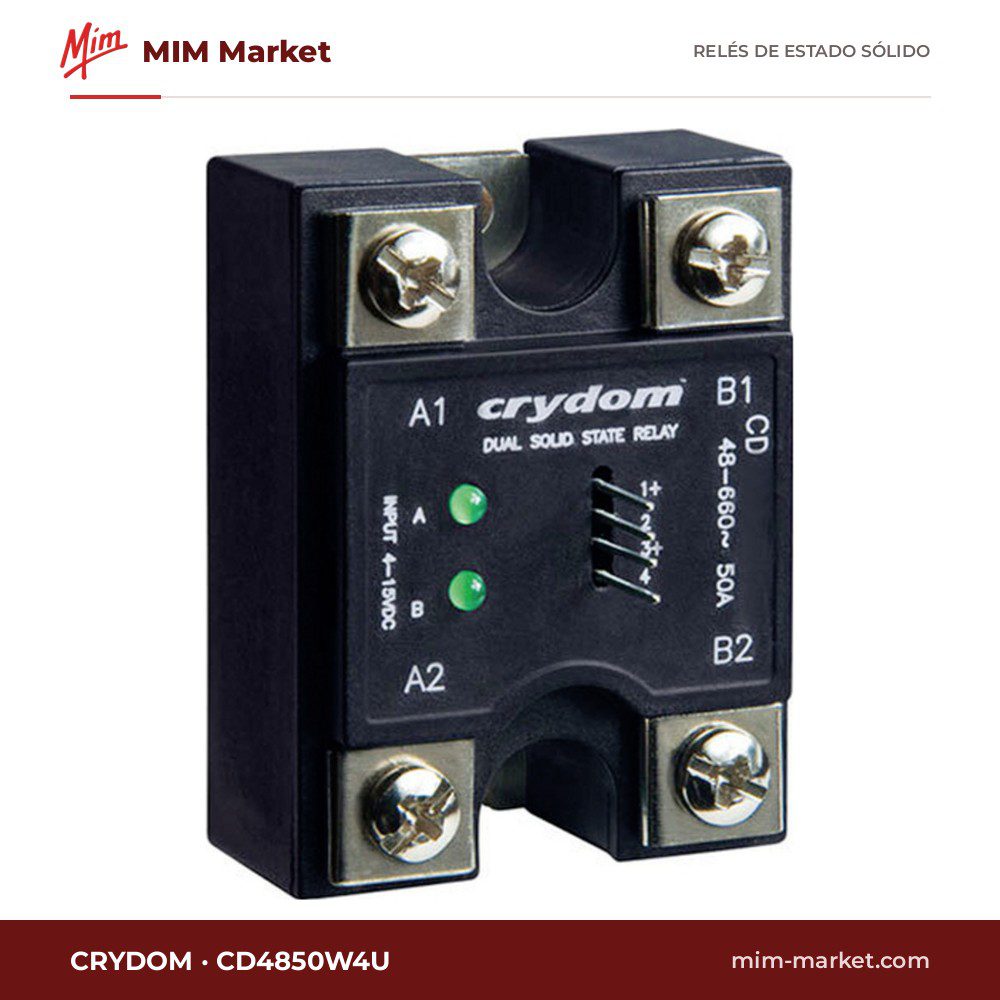 Relé de estado sólido Crydom CD4850W4U – 50 A, 48-600 V ac