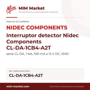 Interruptor detector Nidec Components CL-DA-1CB4-A2T – serie CL-DA, 1 NA, 100 mA a 12 V DC, SMD