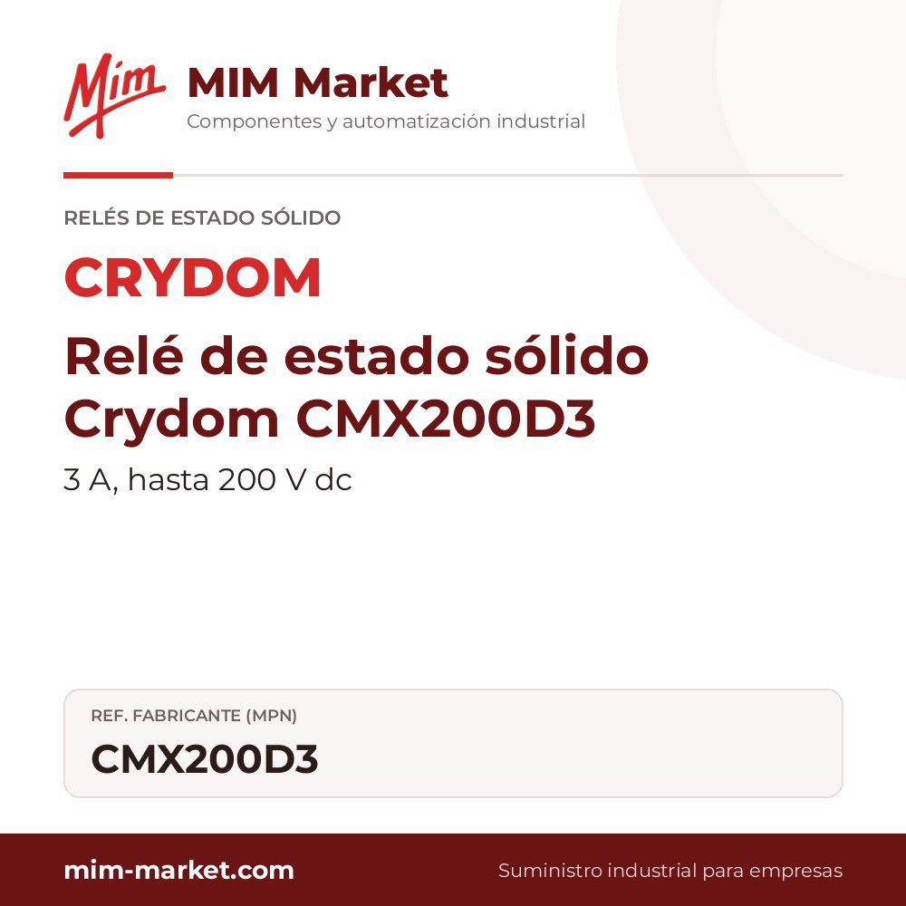 Relé de estado sólido Crydom CMX200D3 – 3 A, hasta 200 V dc