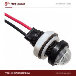 Piloto LED VCC CNX718N500120W – serie CNX718, verde, 120 V, Ø17,53 mm