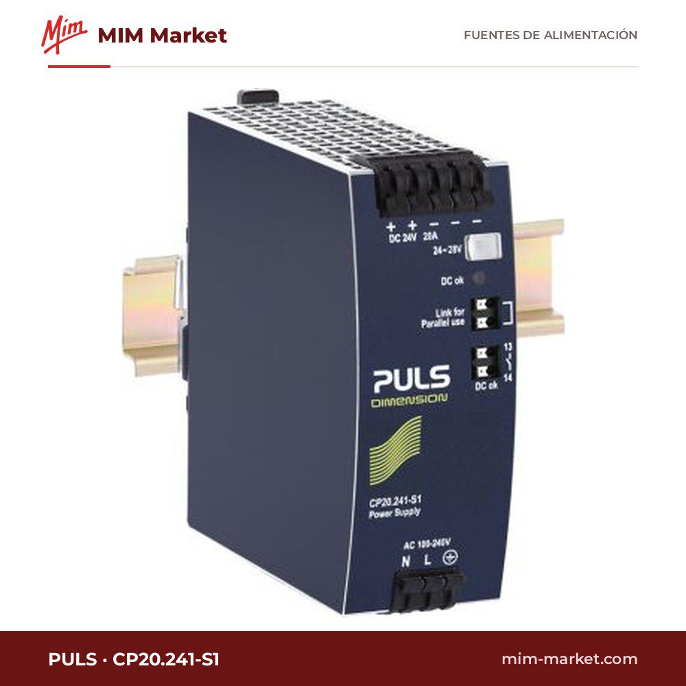 Fuente de alimentación carril DIN PULS CP20.241-S1 – 24 V DC, 20 A, 480 W