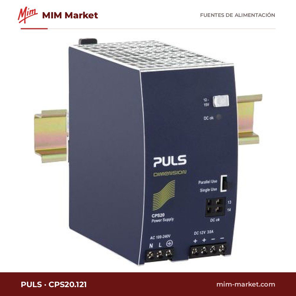 Fuente de alimentación carril DIN PULS CPS20.121 – 12 V DC, 30 A