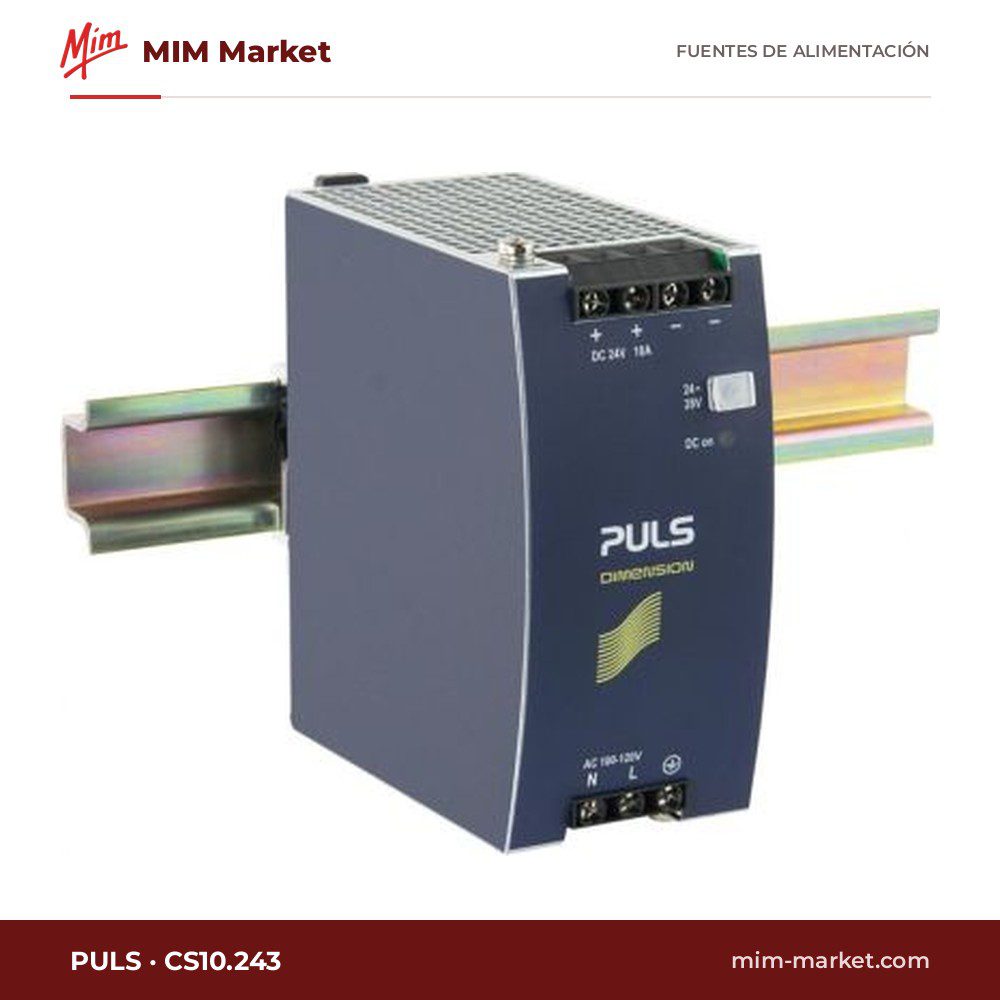 Fuente de alimentación carril DIN PULS CS10.243 – 24 V DC, 10 A, 240 W