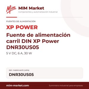 Fuente de alimentación carril DIN XP Power DNR30US05 – 5 V DC, 6 A, 30 W