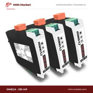 Convertidor de señal aislado para proceso y temperatura Omega DR-I4P – serie DR-I4, alimentación universal 18…265 V