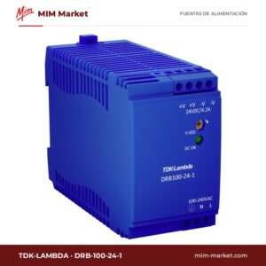Fuente de alimentación carril DIN TDK-Lambda DRB-100-24-1 – 24 V DC, 4,2 A, 100 W