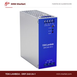 Fuente de alimentación carril DIN TDK-Lambda DRF-240-24-1 – 24 V DC, 10 A, 240 W