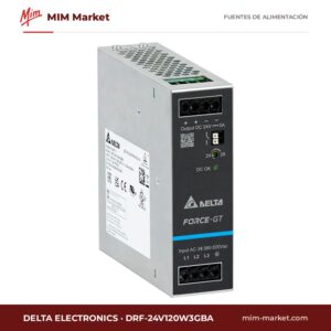 Fuente de alimentación carril DIN Delta Electronics DRF-24V120W3GBA – 24 V DC, 5 A, 120 W