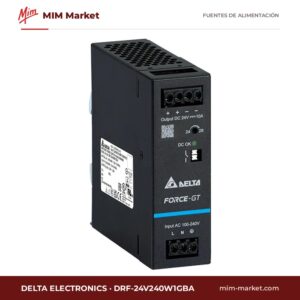 Fuente de alimentación carril DIN Delta Electronics DRF-24V240W1GBA – 24 V DC, 10 A, 240 W