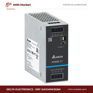 Fuente de alimentación carril DIN Delta Electronics DRF-24V240W3GBA – 24 V DC, 10 A