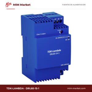Fuente de alimentación carril DIN TDK-Lambda DRL60-15-1