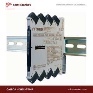 Acondicionador de temperatura aislado alimentado por lazo Omega DRSL-TEMP – termopar J/K o Pt100 a 4…20 mA, 6 mm