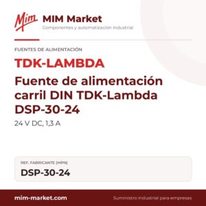 Fuente de alimentación carril DIN TDK-Lambda DSP-30-24 – 24 V DC, 1,3 A