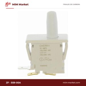 Interruptor de enclavamiento de puerta ZF E69-00A – serie E69, SPDT, 10 A a 125/250 V AC, pulsador