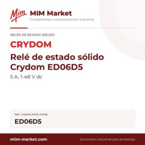 Relé de estado sólido Crydom ED06D5 – 5 A, 1-48 V dc