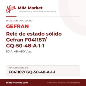 Relé de estado sólido Gefran F041187/ GQ-50-48-A-1-1 – 50 A, 48-480 V ac
