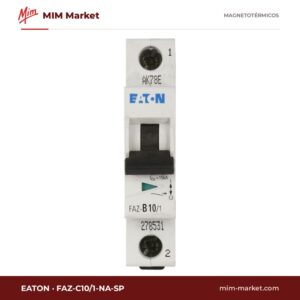 Interruptor magnetotérmico Eaton FAZ-C10/1-NA-SP – FAZ-NA, 1P, curva C, 10 A, 277 V AC, 10 kA