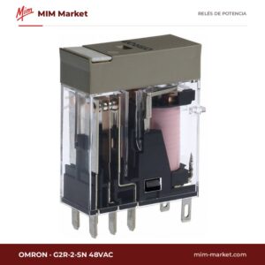 Relé de potencia Omron G2R-2-SN 48VAC – DPDT, bobina 48 V ac, 5 A