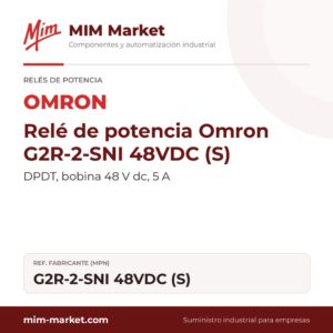 Relé de potencia Omron G2R-2-SNI 48VDC (S) – DPDT, bobina 48 V dc, 5 A