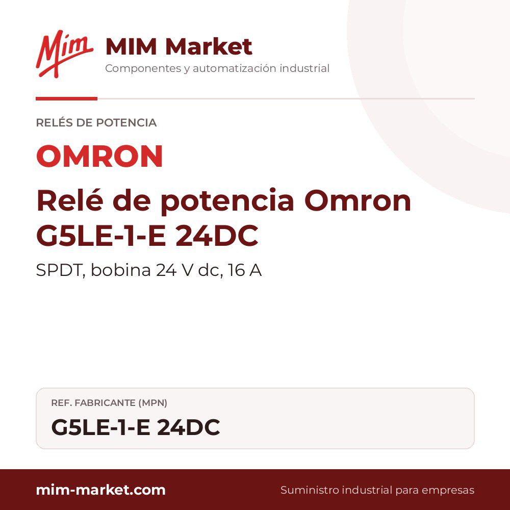Relé de potencia Omron G5LE-1-E 24DC – SPDT, bobina 24 V dc, 16 A