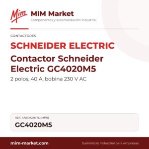 Contactor Schneider Electric GC4020M5 – 2 polos, 40 A, bobina 230 V AC