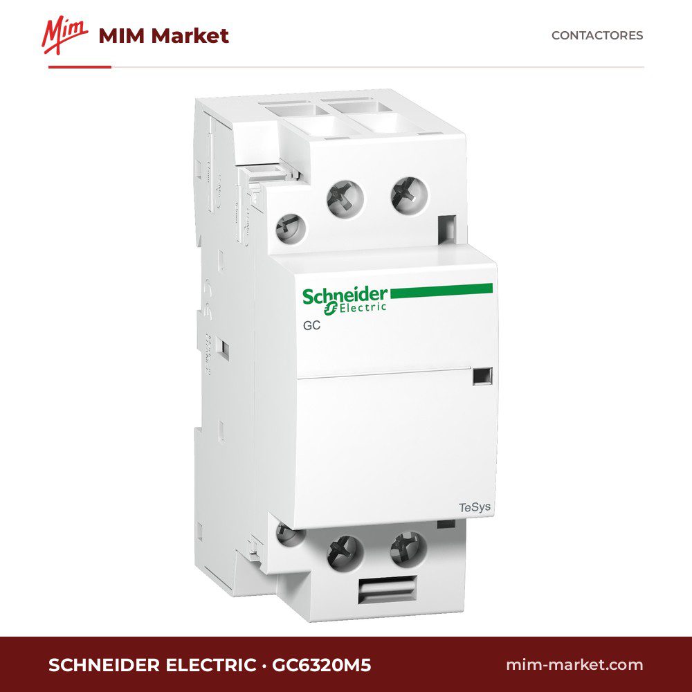 Contactor Schneider Electric GC6320M5 – 2 polos, 63 A, bobina 240 V