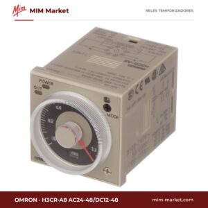Relé temporizador Omron H3CR-A8 AC24-48/DC12-48 – 24-48 V ac / 48 V dc, Multifunción