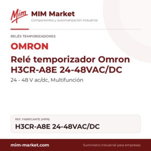 Relé temporizador Omron H3CR-A8E 24-48VAC/DC – 24 - 48 V ac/dc, Multifunción