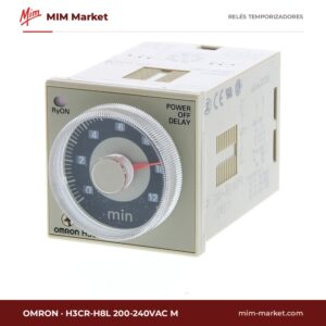 Relé temporizador Omron H3CR-H8L 200-240VAC M – 200-240 V ac, Retardo a la desconexión