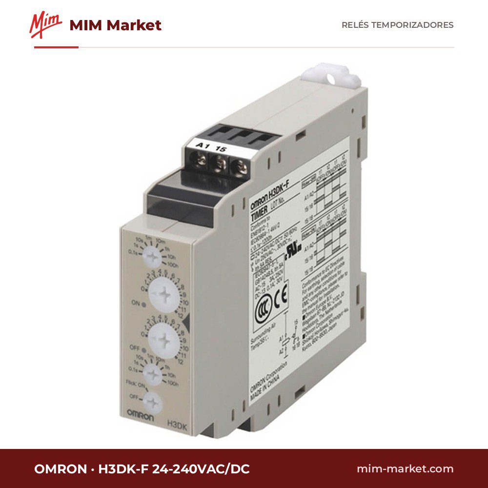 Relé temporizador Omron H3DK-F 24-240VAC/DC
