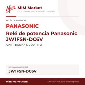 Relé de potencia Panasonic JW1FSN-DC6V – SPDT, bobina 6 V dc, 10 A