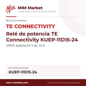 Relé de potencia TE Connectivity KUEP-11D15-24 – DPDT, bobina 24 V dc, 10 A