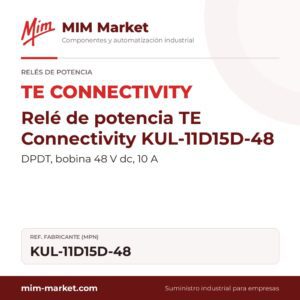Relé de potencia TE Connectivity KUL-11D15D-48 – DPDT, bobina 48 V dc, 10 A