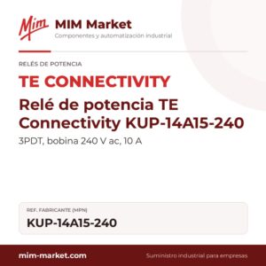 Relé de potencia TE Connectivity KUP-14A15-240 – 3PDT, bobina 240 V ac, 10 A