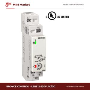 Relé temporizador Broyce Control LEIN 12-230V AC/DC